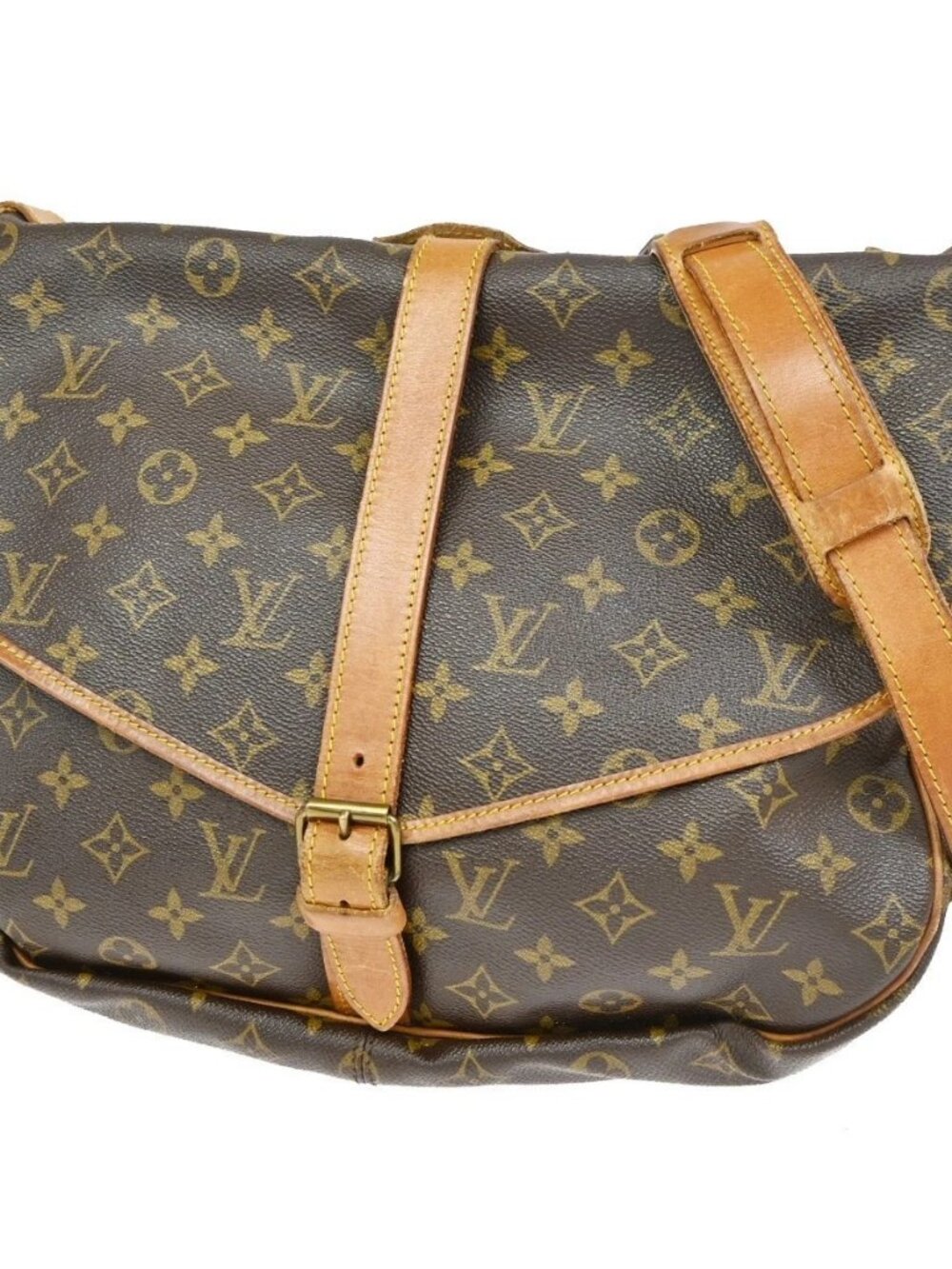 LOUIS VUITTON Saumur 35 Shoulder Bag Monogram Leather BN France M42254 89KD575